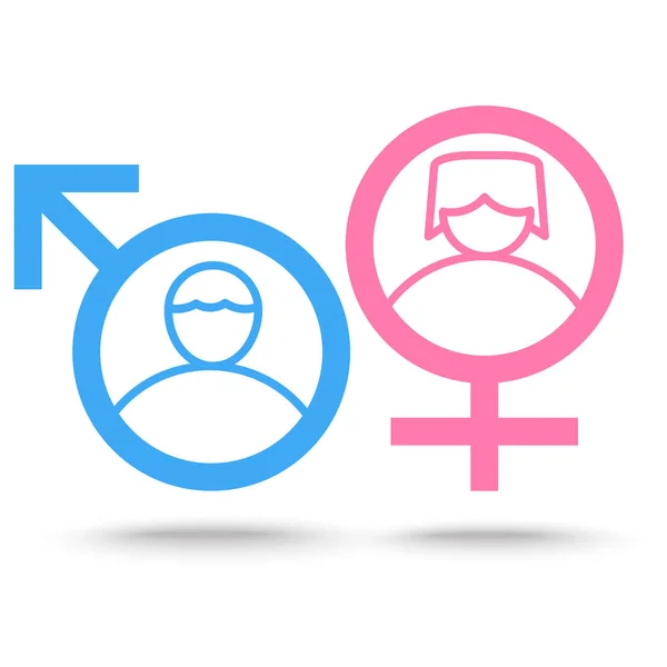 Ikon symboli płci — Wektor stockowy