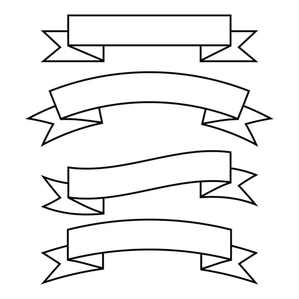 Conjunto de ícone de faixa de faixa — Vetor de Stock