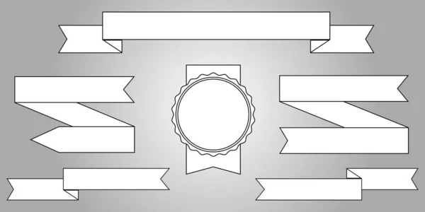 Conjunto de icono de banner de cinta — Archivo Imágenes Vectoriales