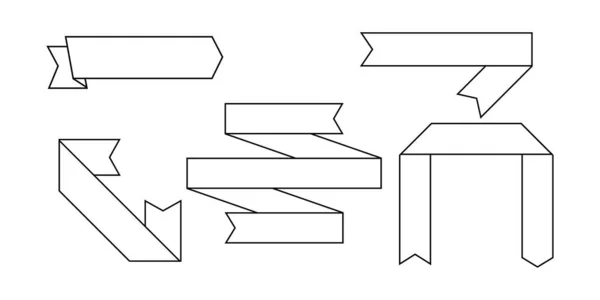 Set lint banner pictogram — Stockvector
