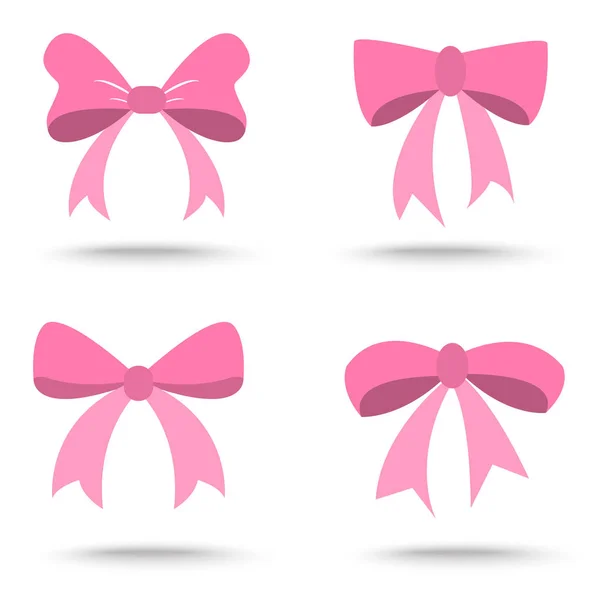 Conjunto de arco rosa para comemoração de Natal e aniversário , — Vetor de Stock