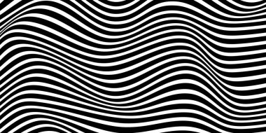 Siyah dalgalı çizgi deseni 