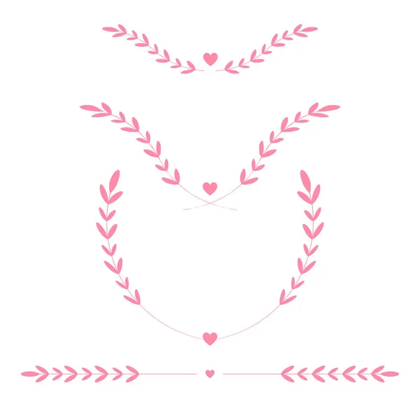 Conjunto de ícone de coração rosa —  Vetores de Stock