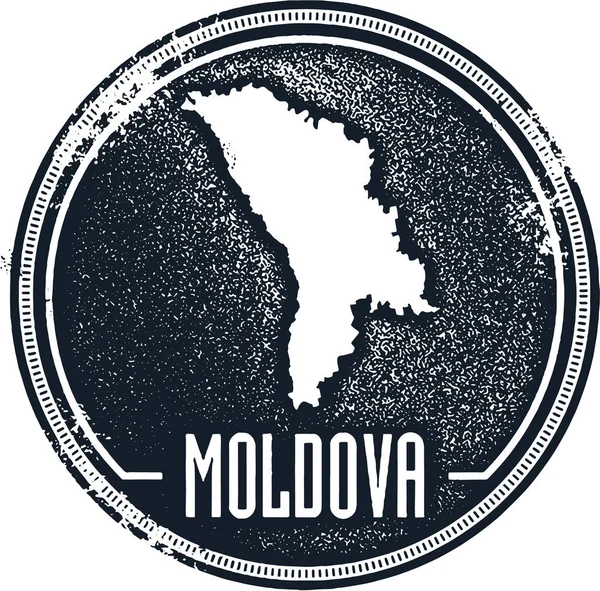 Vintage Moldavia País Sello — Vector de stock