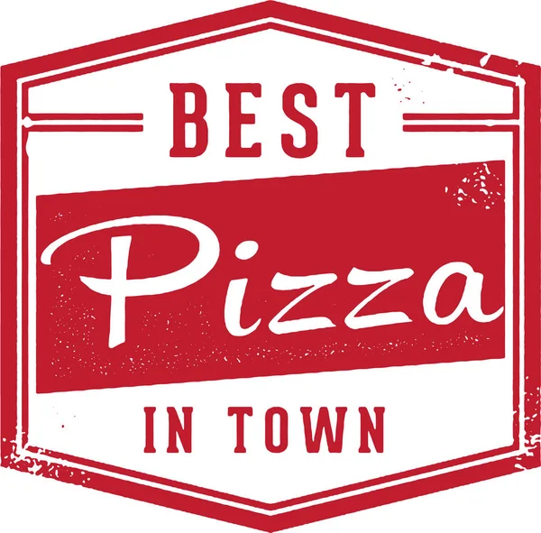 Best Pizza in Town Sign — Stock Vector