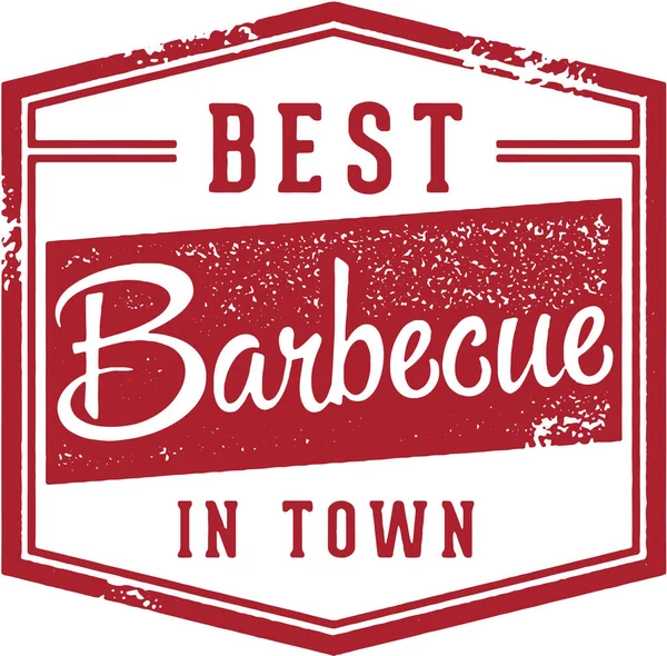 Beste Barbecue in teken van de stad — Stockvector