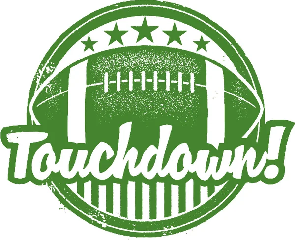 American Football Touchdown Graphic — Stock Vector