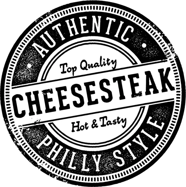 Sanduíche de Cheesesteak Filadélfia autêntica Vetor De Stock