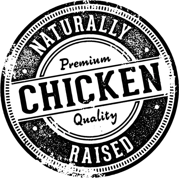 Señal / sello de pollo criado naturalmente — Vector de stock