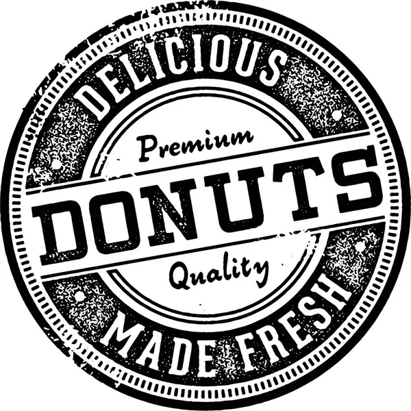 Vintage stijl Donuts stempel — Stockvector
