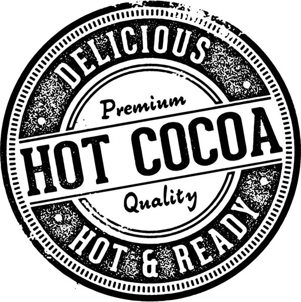 Cartel de estilo vintage de cacao caliente — Vector de stock