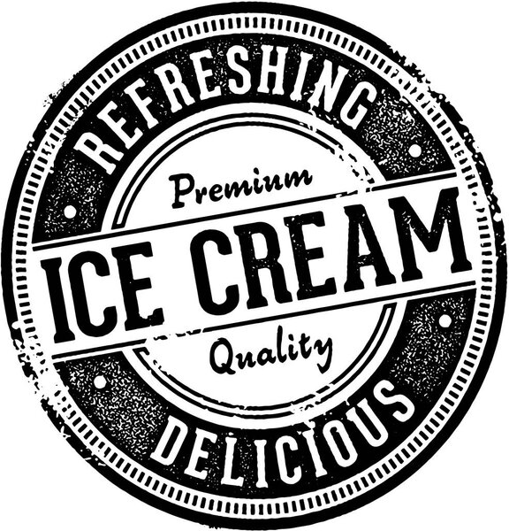 Vintage Ice Cream Dessert Stamp