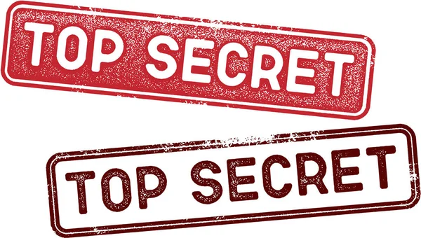 Vintage Top Secret gumi bélyegek — Stock Vector