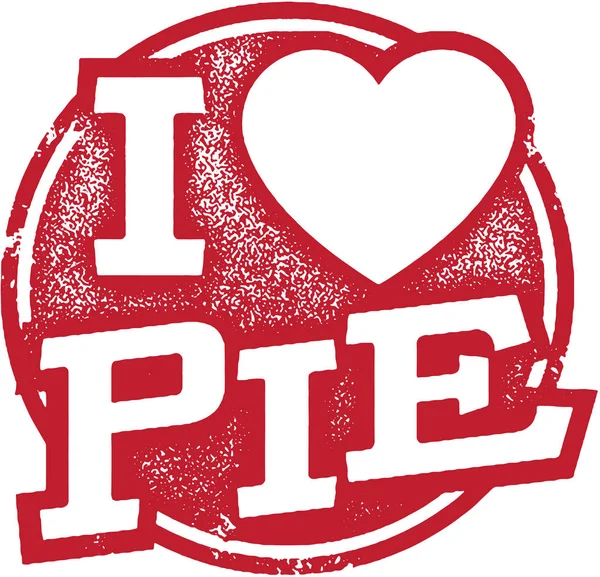 I Love Pie Stamp — Stock Vector