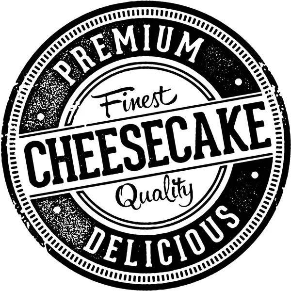 Cheesecake vintagestil Dessert stämpel — Stock vektor