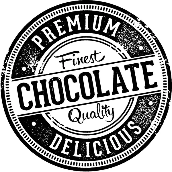 Premium Chocolate Vintage Stamp — Stock Vector