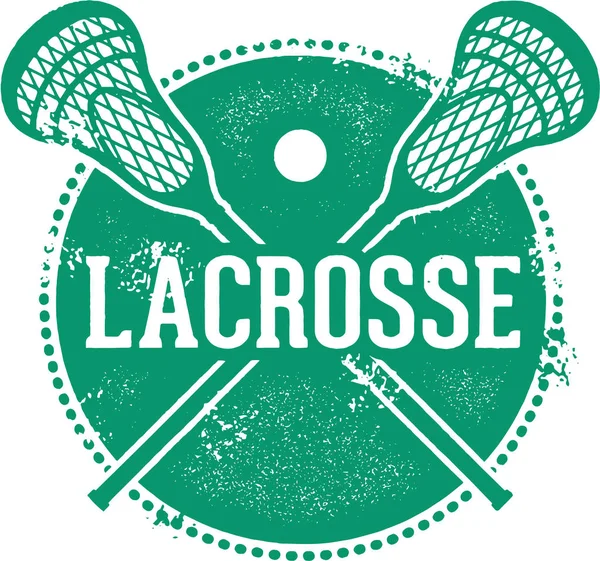 Lacrosse sport bélyeg Jogdíjmentes Stock Illusztrációk