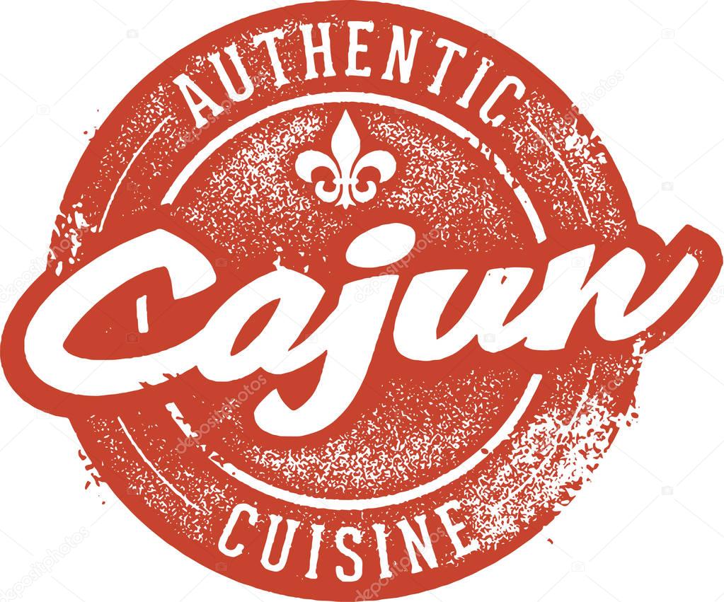 Authentic Cajun Cuisine Menu Stamp