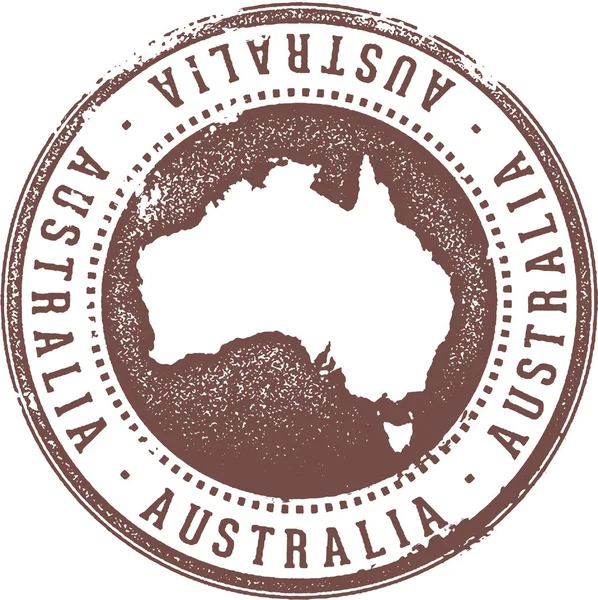 Vintage Australia Country Travel Stamp — Stock Vector