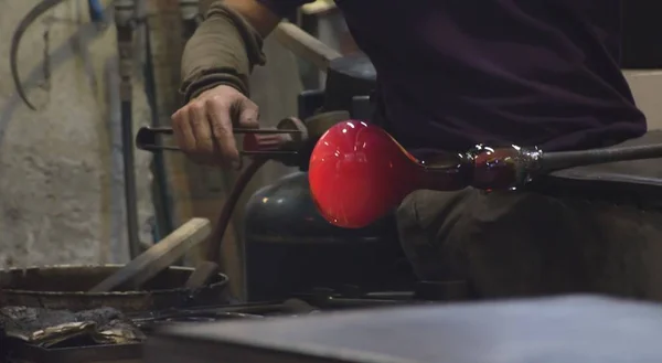 Traditional glass production in Murano, Italy