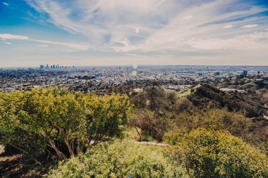 Los Angeles manzarası ile Hollywood Hil dan onun ısıtmak