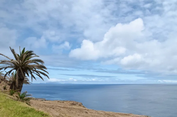 Tranquillo tropicale Oceano Atlantico paesaggio sfondo — Foto Stock