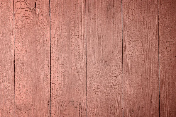 Coral envelhecido rosa pintado fundo de madeira — Fotografia de Stock