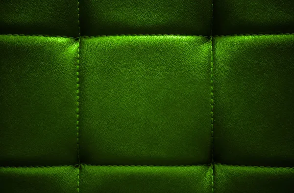 Strukturované zelené kožené pozadí — Stock fotografie