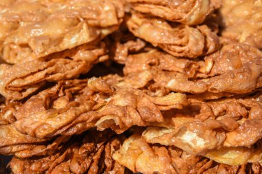 Baklava yakın çekim, yaz iş deniz sahilde, Ukrayna tatlım