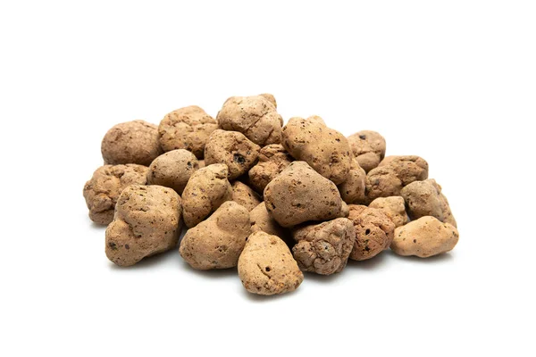 Lightweight expanded clay aggregate isolated on white background — Stock Image Lightweight expanded clay aggregate isolated on white background Stock Image