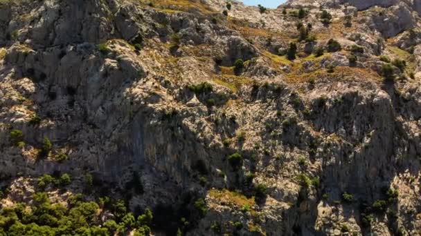 普伊格少校附近的山脉 马约卡的最高峰 美丽的大自然旅游和徒步旅行的主题 Aerial Drone Cinematic Footage — 图库视频影像