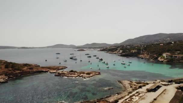 Estância Verão Maiorca Praia Illetas Visão Geral Destinos Turísticos Populares — Vídeo de Stock