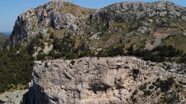 Vackert Naturskönt Landskap Från Fågelperspektiv Populär Och Pittoresk Plats Mallorca — Stockvideo