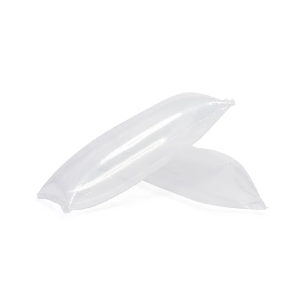 Inflatable Air Buffer Plastic Bags Isolated White Background Cushion Blocking Stock Picture