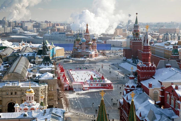 Moscow, Red square and the Kremlin in winter — Stock Photo, Image