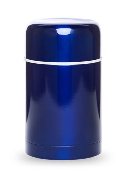 Beyaz arka plan üzerinde izole metal termos koleksiyonu