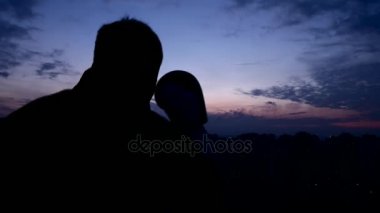 Boksör siluet açık eğitim sırasında