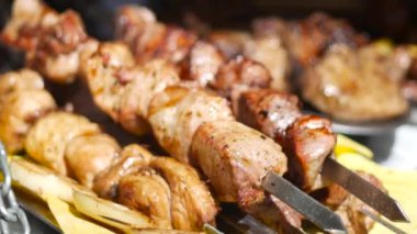 Tasty sokak gıda. Preparinng ızgara et