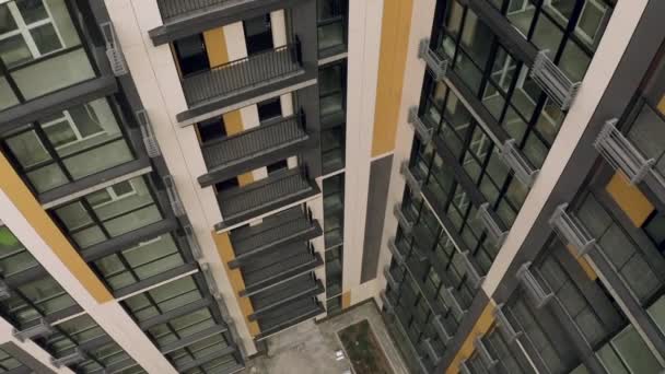 New modern buildings in a big city captured by drone — Stock Video