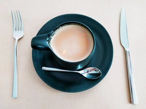 Latte és tábla — Stock Fotó