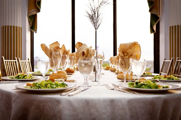 Düğün Ziyafet masa kurmak — Stok fotoğraf