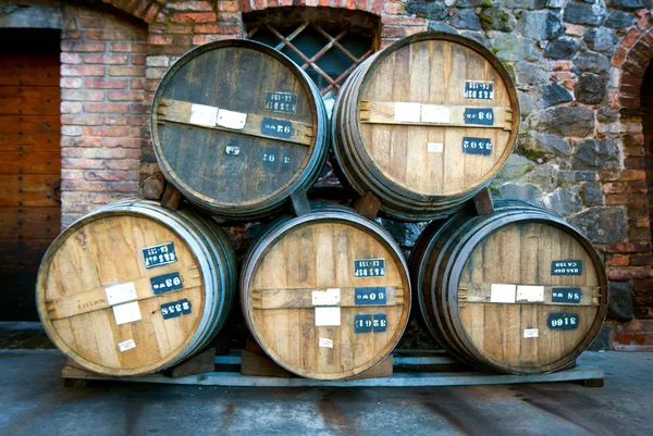 Wine storage barrel — Stock Photo, Image