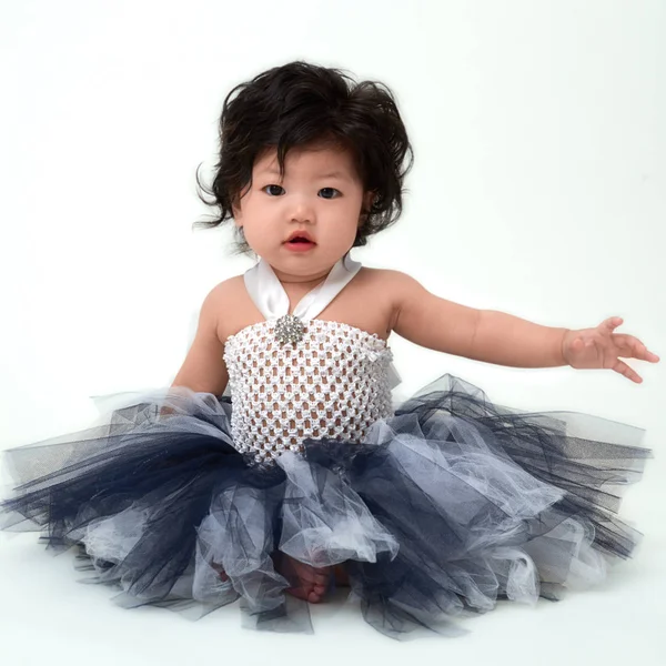 Cute baby girl in dress — Stock Photo, Image