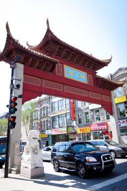 Montreal, Kanada Çin mahallesindeki kemer