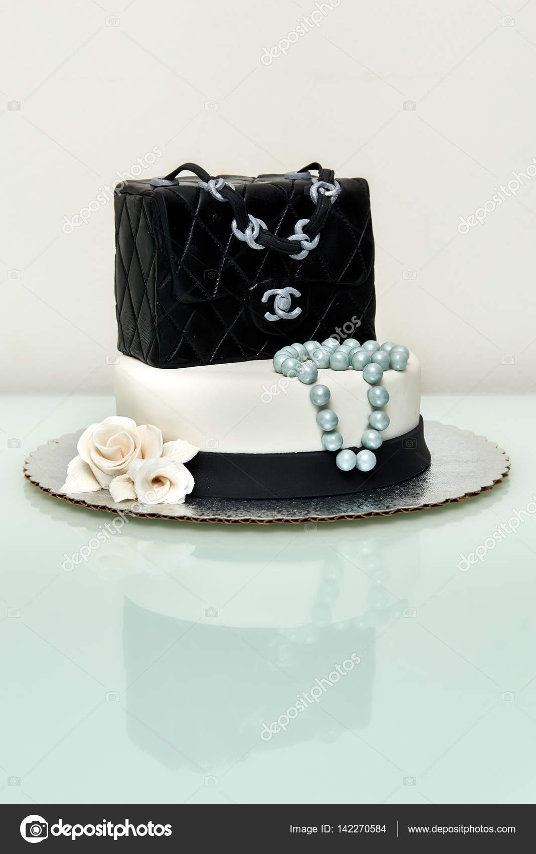 Chanel Black Purse Cake