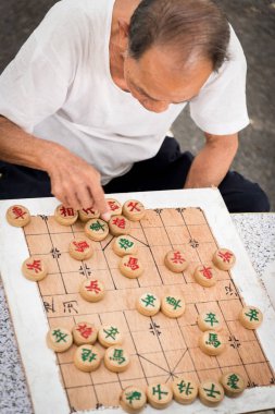 Çinli erkekler açık satranç