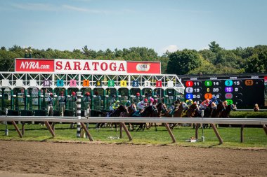 Saratoga Springs Horse Racing clipart