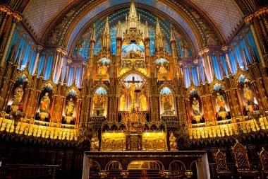 Tarihi Notre Dame eski Montreal Kanada