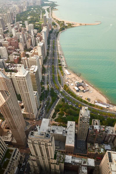 downtown Chicago havadan görünümü