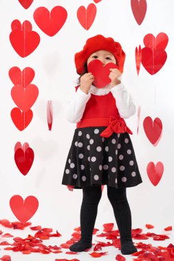 Asya bebek kız happy Valentine's Day
